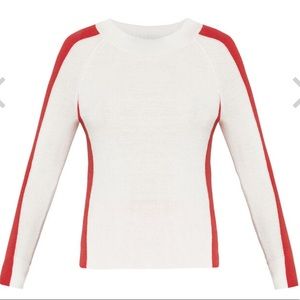 BCBGMAXAZRIA NEW Contrast Stripe Merino Sweater